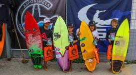 Nova geração do surfe no pódio. Foto: Francisco Oliveira/Divulgação